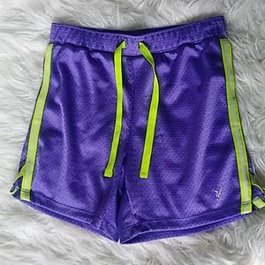 Purple Yellow Workout shorts